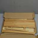 Wicker-Look Coffee Station Organizer, Bamboo Mug Holder Countertop, Kitchen Counter Shelf for Tea Coffee Bar Accessories, Matcha Stand, Cup Display, Condiment Storage Rack (patent pending) (Blonde Oak)