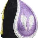 M MEILINXU Cremation Urns for Human Ashes Adult Female & Male, Tear Drop Urn for Ashes for Women & Man, Hand Engraved Angel Wings Urns, Funeral Decorative Urn for Burial, Purple - Large Teardrop