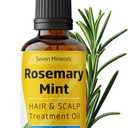 Seven Minerals Rosemary Oil for Hair Growth, Infused with Biotin, Keratin, Mint, and Natural Strengthening Oils for Men & Women, 2 fl oz