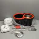 Spin Mop and Bucket Set, 360 Spin Mop and Bucket Stainless Steel,Floor Cleaning System,with 3 Replacement Heads