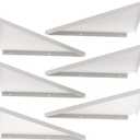 LEOPO 6 Pack Corner Mounting Shelf, Heavy Duty Corner Floating Shelves, Easy to Install Metal Corner Shelves, White