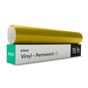 Cricut Premium Permanent Vinyl Roll (12 in x 15 ft), Gold - Weather-Resistant, Dishwasher-Safe & Fade-Proof, Compatible with Cricut Cutting Machines (15ft)