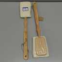 2 Pack Natural Exfoliating Loofah Luffa Loofa Bath Brush On a Stick, Shower Sponge Back Scrubber with Long Wooden Handle for Men & Women, Deep Clean and Invigorate Your Skin Back Brush