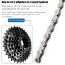 Bike Chain 1/2" x 11/128" 116 Links 10 Speed Bicycle Chain,Bike Chains MTN BTX MTB Mountain Bike Road,10-Speed Chain