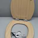 Toilet Seat, Slow Close, Premium Moulded Wood, Quick Release, Nordic Light Oak Look, PIKLiDS, Laminated Woodgrain Finish (Elongated)