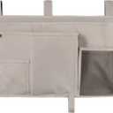 Surblue Bedside Caddy Hanging Bed Organizer Storage Bag Pocket for Bunk and Hospital Beds, College Dorm Rooms Baby Bed Rails,Camp (8 Pockets),Gray