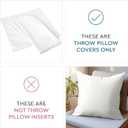 4 x Encasa XO Throw Pillow Covers 18x18 in Set of 2 Grey | No Inserts | Cotton Pillow Covers for Living Room, Bed, Sofa, Couch | Decorative Cushion Covers with Improved Zippers