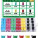 48Pcs Tall Profile Assortment Kit - Car Blade Fuses Tall Profile Box Shaped Fuses (20A, 30A, 40A, 50A, 60A, 80A) for Trucks, Cars and SUV, Boat