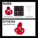 2 Pcs Gear Shift Hoodie, Car Gear Shift Cover Universal Shifter Knobs Hoodie, Cute Car Accessories for Women Interior Girl Car Accessories Interior, New Car Gifts (Red)