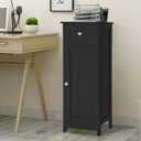 Iwell Large Storage Cabinet, Bathroom Storage Cabinet (White-2)