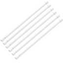 AIZESI Spring Tension Rods Adjustable Tension Curtain Rod Small Tension Rod No Drilling Expandable Spring Loaded Curtain Tension Rod（White,16 x 28"-6Pcs)
