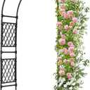 Garden Arch Arbor Trellis for Climbing Plants Outdoor, Grape Vine Tomato Rose Pergola Plant Support, Wedding Archway Stand Frame, Black