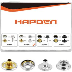 160 pcs snap Buttons,snap Fasteners kit 15mm Stainless Steel Snaps Marine Grade Boat Canvas Snaps,3/8" Socket Metal Snaps for Clothing Leather Boat Cover Fabric (Regular)