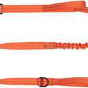 ICEFANG Tactical Dog Leash,K9 Training Walking Bungee Lead with 2 Control Handle,Heavy Duty Quick Release Metal Clasp,for Medium Large Breed (Reflective Orange, 6 FT)