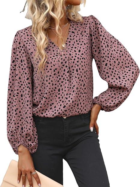 Egretlac Off pink And Black Cheetah Print top Size XL