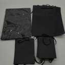 Outus 14 Sets Black Gift Bags Paper Kraft Bags with 14 Pcs Copy Papers 3 Different Sizes in 6/8/13 Inches for Birthday Wedding Parties