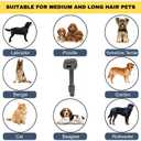 Pet Hair Grooming Brush Vacuum Attachment for Dogs, Cats with Vacuum Extension Hose up to 3.5M Compatible with Miele, Shark Rocket HV322, HV301, HV371, Rotator NV501, Navigator NV350 Series & More