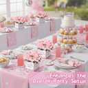 Qunclay 12 Pcs Graduation Box Table Centerpieces 7 Inch Pink Bow Paper Flower Boxes Table Decor Class of 2026 Congrats Grad Party Supplies for High School College Grad Celebration Prom Decoration