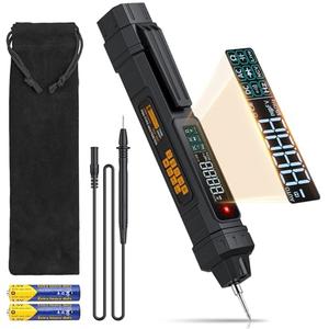 Neoteck 2 in 1 Pen Type Digital Multimeter NonContact Voltage Tester 6000 Counts Intelligent Multimeter with LCD Display for AC/DC Voltage Resistance Diode Continuity Capacitance Frequency