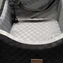 JOEJOY Elevated Dog Car Seat for Small/Medium Dogs up to 35 lbs, Memory Foam Booster Seat with Detachable Washable Cover, Travel-Safe Car Bed with Safety Belts & Storage Pockets, Grey