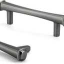 HESTIA HARDWARE 10 Pack Cabinet Handles 3 Inch, Simply Modern Cabinet Hardware and Antique Silver Cabinet Pulls | Kitchen Drawer Pulls and Knobs, Pewter Dresser Pulls (Z21.3in.10.B) (3" Hole Center(76mm))