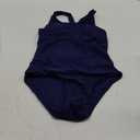 Tempt Me Women Athletic One Piece Swimsuits Sporty Racerback Bathing Suits Full Coverage Modest Swimwear (Navy Blue) Medium
