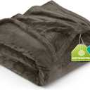 Utopia Bedding Fleece Blanket Queen Size Brown 300GSM Luxury Fuzzy Soft Anti-Static Microfiber Bed Blanket (90x90 Inch)