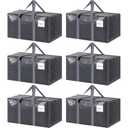 Extra Heavy Duty Large Moving Bags with Strong Zipper & Comfortable Handles, Sturdy & Durable Clothes Storage Bags Totes Bins, Packing Moving Boxes for College Supplies, Gray
