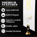 Table Numbers 1-30 | Elegant Gold Foil Table Number Cards, Double-sided, Sturdy 4x6 inches with Head & Gift Table | Perfect for Wedding Reception & Special Events