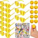 120pcs Softball Party Glasses Set 2026 Senior Night Gifts with Heart Eyeglasses Softball Stress Balls Stickers for Team Gift Bags Party Favor