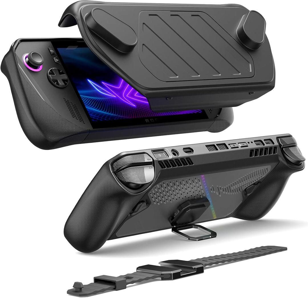 JSAUX PC0111 ModCase Compatible with ASUS ROG Ally X (2024), ROG Ally X Case with Detachable Front Shell, Include Protective Case, Face Cover, Metal Bracket and Strap - Basic Set