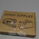 Pink Desk Accessories, Pink Office Supplies Set with Stapler, Tape Dispenser, Staple Remover, Pen Holder, Scissor, Binder/Paper Clips, Ballpoint Pen, Clear Tape and 1000pcs Staples