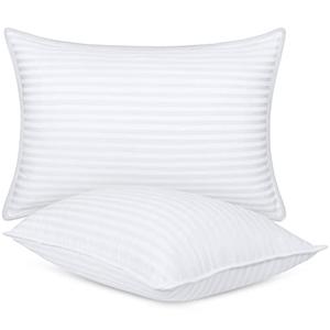 Utopia Bedding (2 Pack Premium Plush Pillow - Fiber Filled Bed Pillows - Queen Size 20 x 28 Inches - Cotton Pillows for Sleeping - Fluffy and Soft Pillows