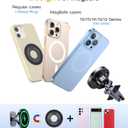 Coolpow for MagSafe Car Mount Charger15W Top ChargerMagnetic Wireless Car Charger for iPhone Magsafe Car ChargingStrong MagnetsMagnetic Phone Holder Mount Charger for iPhone 17 Pro Max 16 15 14 13