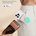 ESR for MagSafe Wallet, 5 Card Holder with RFID Blocking, MagSafe Sticker Included, Slim Magnetic Wallet for iPhone 17e/17/16/15/14/13/12 Series and Selected Samsung Devices, Not for 13/12 Mini, Pink