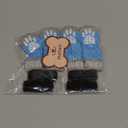 PUPTECK Double Side Anti-Slip Dog Socks with Adjustable Straps for Indoor Wear - 2 Pairs Pet Paw Protection Traction Control Socks on Hardwood Floor (X-Small (4 Count), Blue)