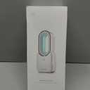 let'me Desk Fan, Portable Bladeless Fan 11.8 inch Small Personal Cooling Fan with 5 Colors Touch Control LED Light, Quiet Table Fan for Office, Home, Bedroom (WHITE)