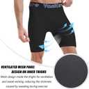 Men's Compression Shorts Sports Underwear Spandex Short Athletic Performance Baselayer for Workout Gym Boxer Bike