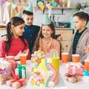 3 x Rainbow Cake Topper Colorful Balls Blue Dog Cake Decorations Daisy Flower Retro Hippie Groovy Cake Topper for Baby Shower Birthday Party Supplies