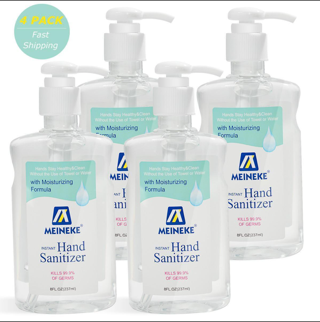 8 Fl. Oz. Advanced Hand Sanitizer Gel with 62% Alcohol Based, Pack of 4