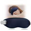Heated Eye Mask with Vibration Massager, Cordless Rechargeable for Dry Eyes, Black