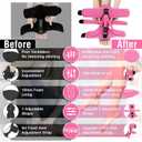 Plantar Fasciitis Night Splint Relief Brace,Plantar Fasciitis Relief Straps,Support Relief Foot Drop Achilles Tendonitis(Pink-2PC)