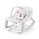 Ingenuity Keep Cozy 3-in-1 Grow with Me Vibrating Baby Bouncer Seat & Infant to Toddler Rocker, Vibrations & -Toy Bar, 0-30 Months Up to 40 lbs (Pink Burst)
