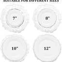 MAONAME 13" Gold Charger Plates, Round Reef Chargers for Dinner Plates, Plastic Plate Chargers Bulk for Table Setting, Wedding Decor, Set of 100
