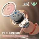 MUSICOZY Bluetooth 5.3 Sleep Earbuds, Wireless Sleep Headphones, Light-Weight Ear Buds for Sleeping, Silicone Ear Plugs for Snoring Blocking, Music Sleep Earplugs for Sleep Work Focus Travel (Pink)