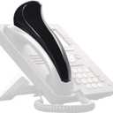 Softalk Antibacterial Black Phone Shoulder Rest | Landline Telephone Accessory (00101M)