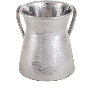 EMANUEL Yair Hand Washing Cup Netilat Yadayim Hammered Stainless Steel