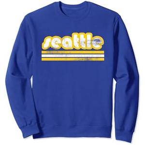 Seattle Washington Retro Vintage Weathered Throwback Sweatshirt 2 XL