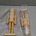 Wonderjune 2 Pack Christmas Wooden Nutcracker Traditional Christmas Decorations Nutcracker Figure Statue for Xmas Festive Holiday Tabletop Home Decor(Wood Color,12 Inch,14 Inch)