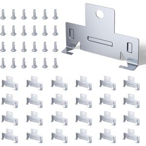 Amico 24Pcs 12 Pairs Metal C-Clips for LED Recessed Lighting with Screws, Retrofit Recessed Housing Cans, Spring Holder Clips for Can Lights, Sturdy, Durability